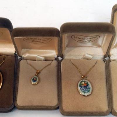 Sale Photo Thumbnail #124: 1124	LENOX CHINA JEWELRY INCLUDING 4 NECKLACES,  14K GOLD FILLED
