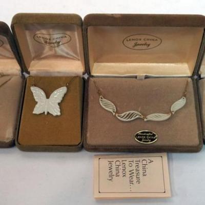 Sale Photo Thumbnail #132: 1132	LENOX CHINA JEWELRY INCLUDING 3 NECKLACES AND EARRINGS,  14K GOLD FILLED
