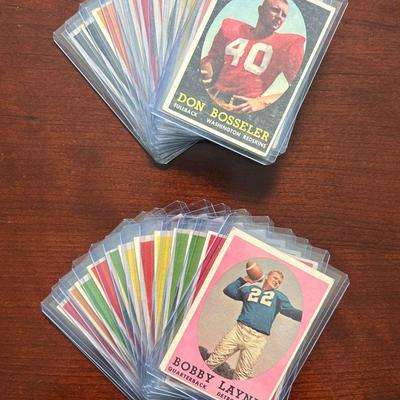25 1958 Topps Football Cards. Bobby Lane, Commons, and Minor Stars
