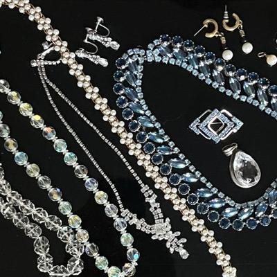 Rhinestone, Crystal and Faux Pearl Jewelry 