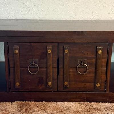 Mid-Century Rustic Coffee Table With Storage