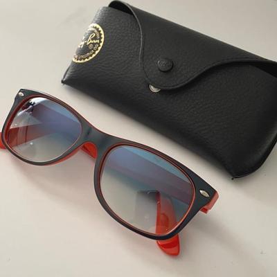 RAY-BAN Blue And Orange Wayfarer Sunglasses With Case