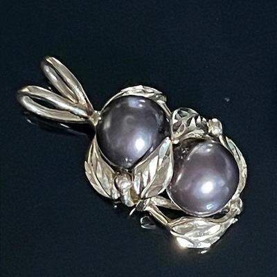 14K Yellow Gold Genuine Tahitian Pearl Pendant 
