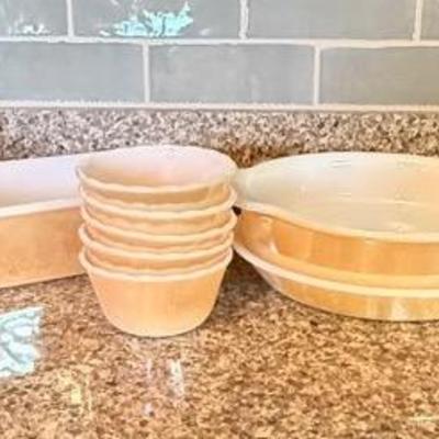 Vintage Fire King Peach Lustre Bakeware (Anchor Hocking)