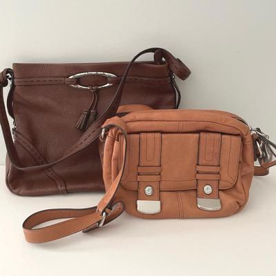 B. Makowsky Camel Crossbody Bag With Vintage Brighton Hobo Leather Bag