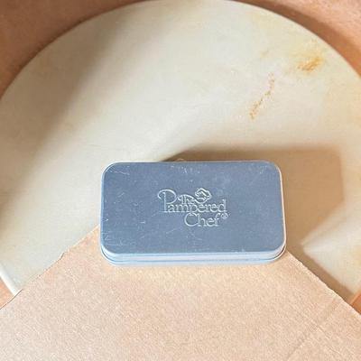 Pampered Chef Pizza Stone & Cookie Cutter Set