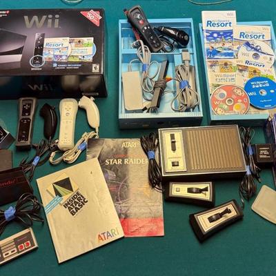 Vintage Video Game Consoles With Nintendo, Wii, Adversary Console, Empty Boxes, Etc 