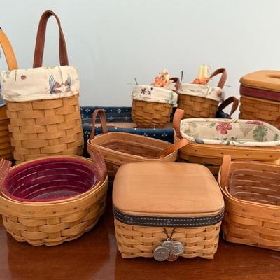 Smaller Size Longaberger Baskets Collection (11 Count)