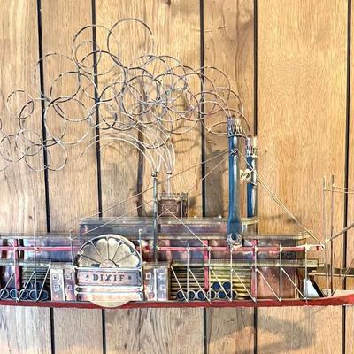  Vintage Curtis Jere “ Dixie” Steamboat Sculpture 