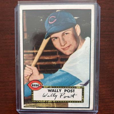 1952 Topps Baseball Card.  Wally Post - Cincinnati Reds # 151