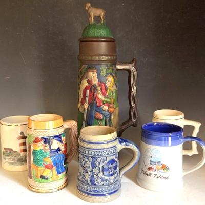 Vintage Beer Steins & Mugs (6)