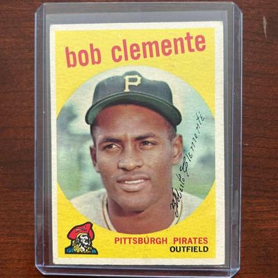 1959 Topps Baseball Card. Bob Clemente. Pittsburgh Pirates # 478