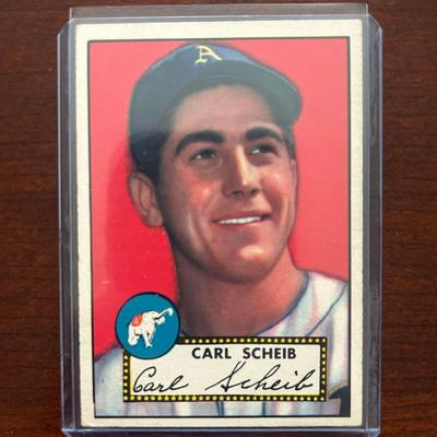 1952 Topps Baseball Card.  Carl Scheib - Philadelphia Athletics. #116