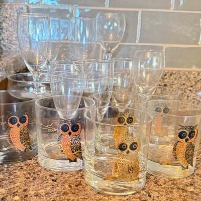 MCM “Couroc” Owl Glassware & More