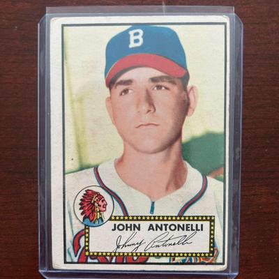 1952 Topps Baseball Card.  John Antonelli - Boston Braves #140
