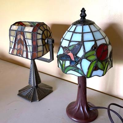 Stained Glass Lamp And Votive Lamp 