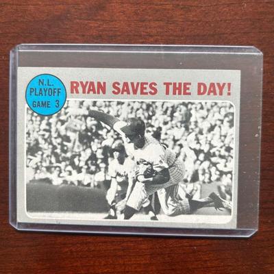 1970 Topps Baseball Card. Nolan Ryan. Ryan Saves The Day