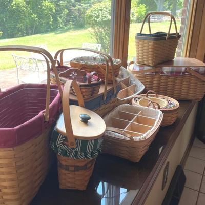 Large Collection Of Longaberger Baskets