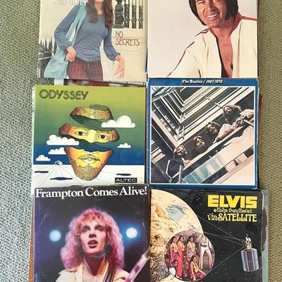 Vintage 1970’s Vinyl Albums With Beatles, Elvis, John Denver And More (30+)