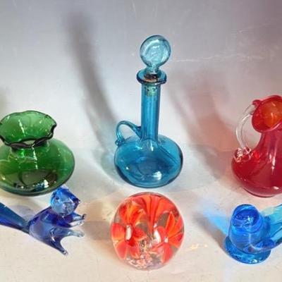 Assortment of Colorful Art Glass (6)