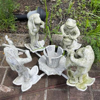 Aluminum Musician Frogs Lawn Decor Project Piece 