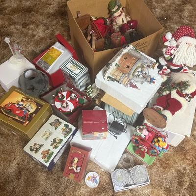 Decorative Christmas Collectibles (Lot 2 Of 2) With Lenox, Jacobson’s Santa, Etc