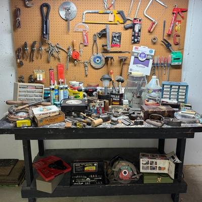 Workbench Cleanout With Hand Tools, Vintage Parts & Accessories
