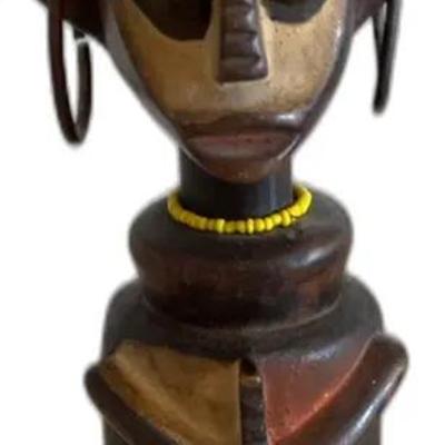 Vintage African Wood Carved Statue