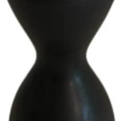 Black Ceramic Hourglass Vase