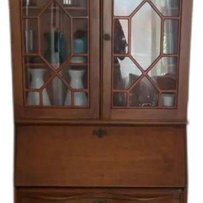 Vintage Cherry Secretary Desk