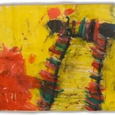 Abstract Mixed Media Painting
