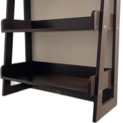 Dark Brown Wall-Mounted Bookshelf