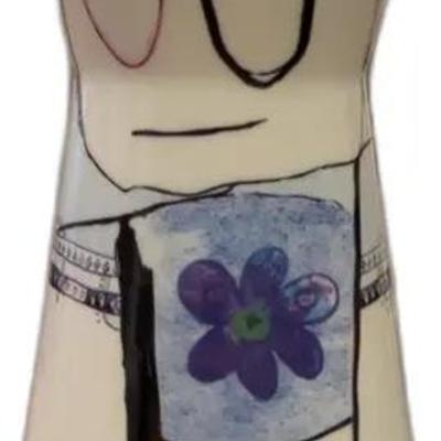 Paul Pava Hand-Painted Ceramic Vase