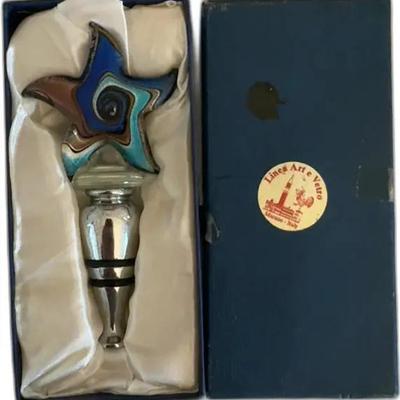 Murano Art Glass Star Bottle Stopper