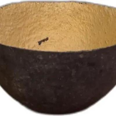 Vintage Hand-Painted Bowl with Gold Interior