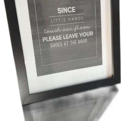 Framed 'Leave Your Shoes' Signs