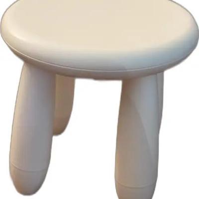 Child's White Plastic Stool