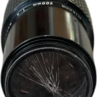 Nikon Nikkor 200mm Cracked Lens