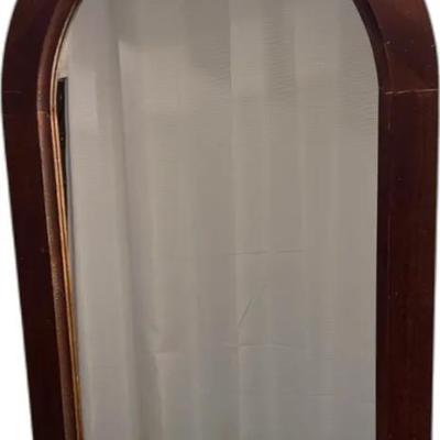 Arched Wooden Framed Mirror