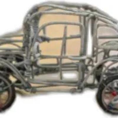 Wireframe Beetle Car