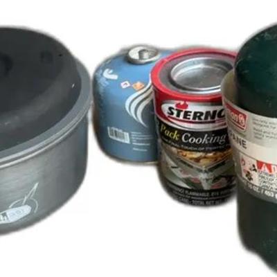 Camping Cookware and Empty Tanks