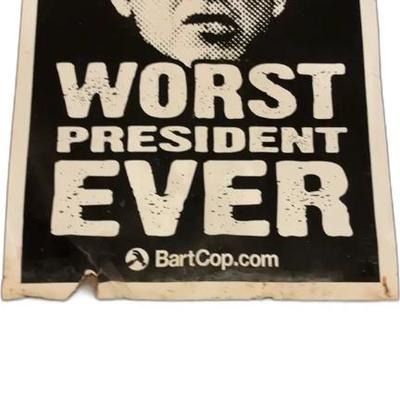 Vintage "Worst President Ever" poster