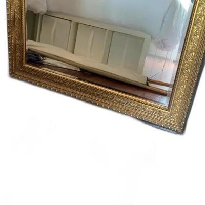 Orange Gold Framed Mirror