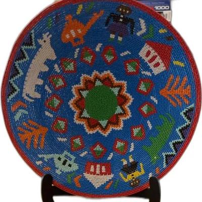 Handmade African Beaded Basket