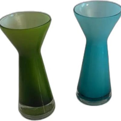 Vintage Colored Glass Vases