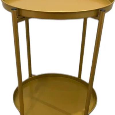 Gold Metal Round tray Tables