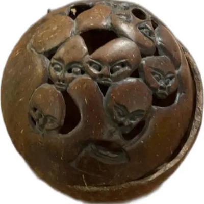 Hand-Carved Coconut Sculpture