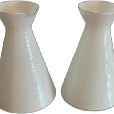 White Glass Pitchers