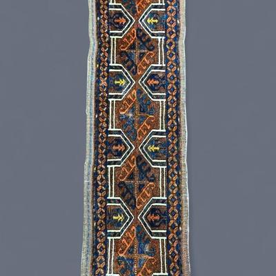 Handwoven  Persian Baluch Narrow Runner Rug - 1'3"x5'5"
