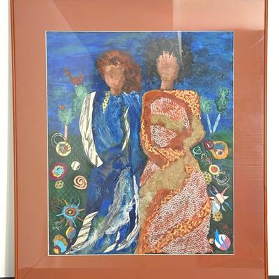 Painting & Mixed Media Collage - Framed 32x27”